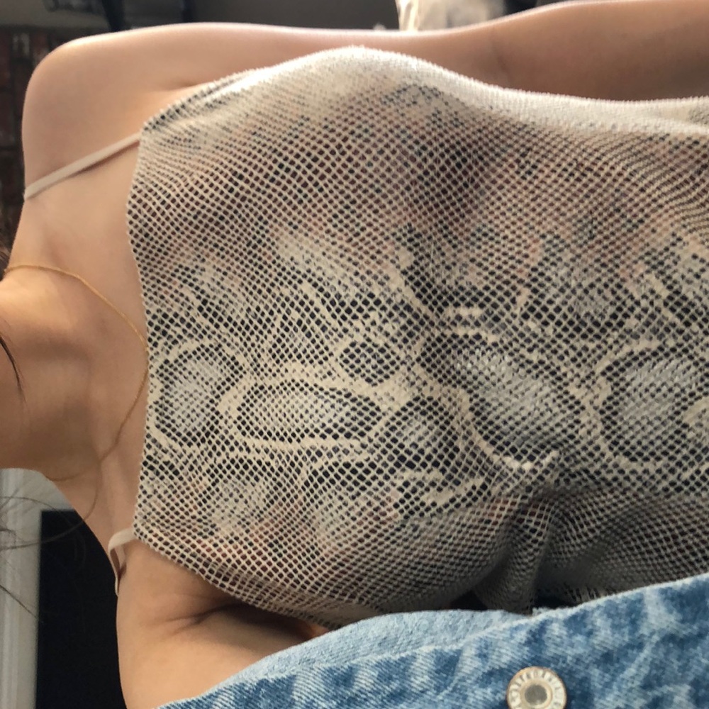 SOLD //Urban Outfitters snake print mesh dress - Picture 2 of 3